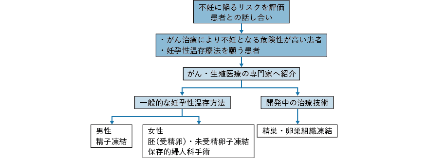 がん患者に対する妊孕性温存のアセスメントと相談のアルゴリズム